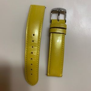 18 mm genuine leather Michele yellow band